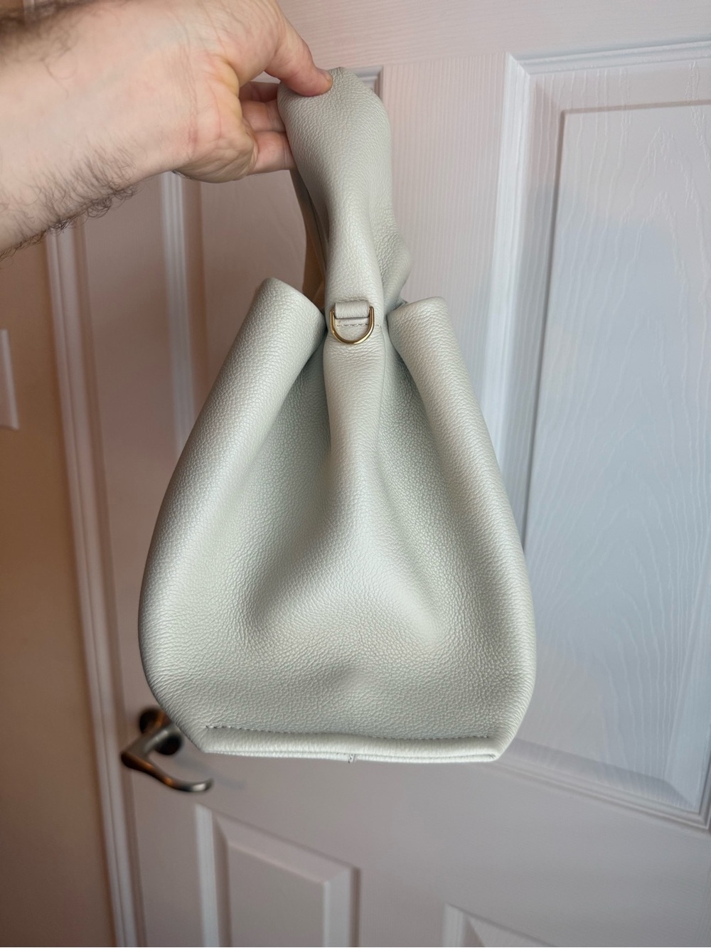 Polene Numéro Neuf EDITION TEXTURED CHALK Shoulder Bag - Picture 3 of 9